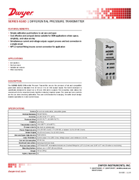Thumbnail of document Data Sheet - 616D Differential Pressure Transmitter